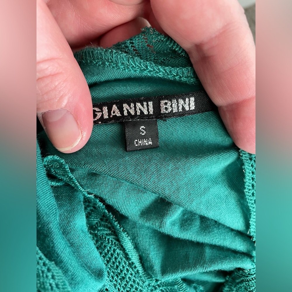Gianni Bini off the shoulder green dress S - Picture 4 of 6